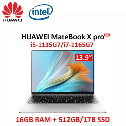 HUAWEI MateBook X Pro 2021 laptop i7-1165G7 16GB 1TB 13.9-inch 3K touch screen Ultrabook business notebook computer